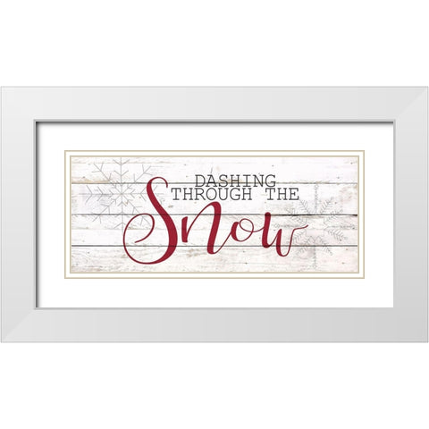 Dashing Through The Snow White Modern Wood Framed Art Print with Double Matting by Kimberly, Allen