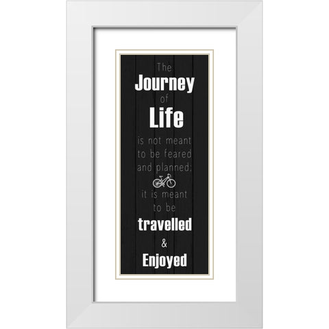 Journey 1 White Modern Wood Framed Art Print with Double Matting by Kimberly, Allen