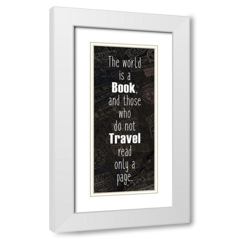 Wander 1 White Modern Wood Framed Art Print with Double Matting by Kimberly, Allen