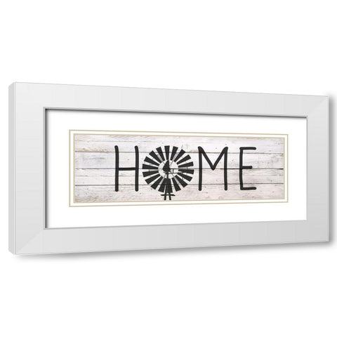 Windmill Home White Modern Wood Framed Art Print with Double Matting by Kimberly, Allen