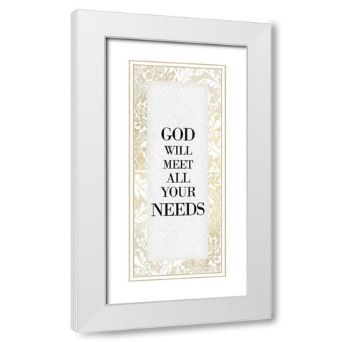 God Will 3 White Modern Wood Framed Art Print with Double Matting by Kimberly, Allen