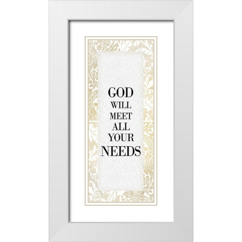 God Will 3 White Modern Wood Framed Art Print with Double Matting by Kimberly, Allen