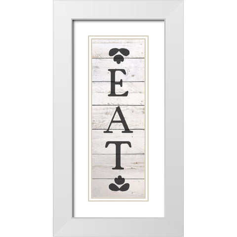 Eat Panel White Modern Wood Framed Art Print with Double Matting by Kimberly, Allen