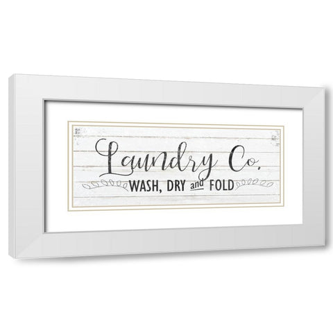 Laundry White Modern Wood Framed Art Print with Double Matting by Kimberly, Allen