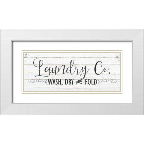 Laundry White Modern Wood Framed Art Print with Double Matting by Kimberly, Allen