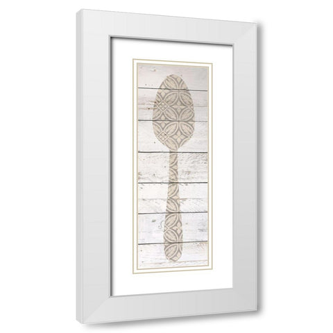 Utensils 2 White Modern Wood Framed Art Print with Double Matting by Kimberly, Allen