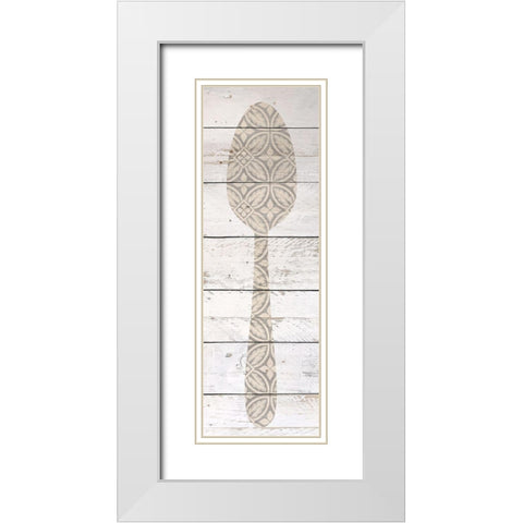 Utensils 2 White Modern Wood Framed Art Print with Double Matting by Kimberly, Allen