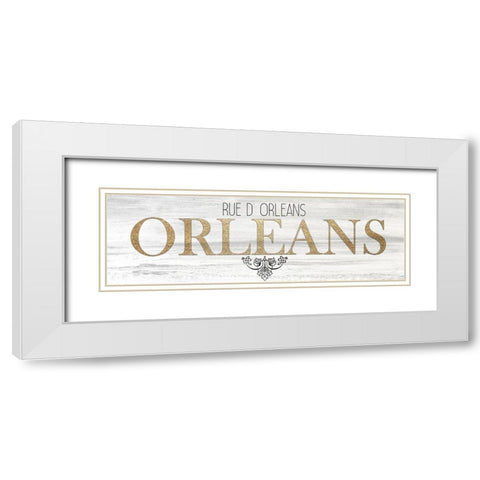 Orleans Street White Modern Wood Framed Art Print with Double Matting by Kimberly, Allen