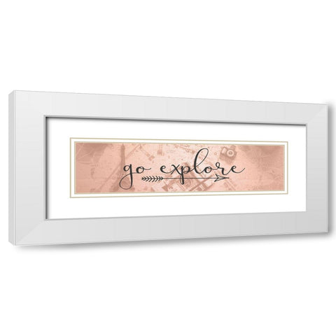 Go Explore White Modern Wood Framed Art Print with Double Matting by Kimberly, Allen