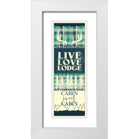 Welcome to the Woods Panel B White Modern Wood Framed Art Print with Double Matting by Kimberly, Allen