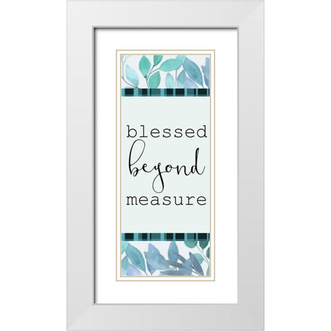 Blue Hues 14 White Modern Wood Framed Art Print with Double Matting by Kimberly, Allen