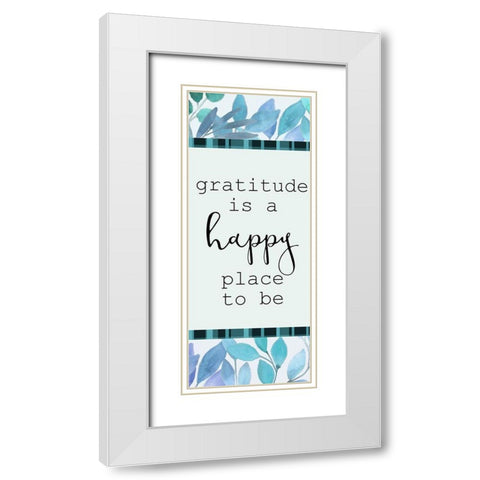 Blue Hues 15 White Modern Wood Framed Art Print with Double Matting by Kimberly, Allen