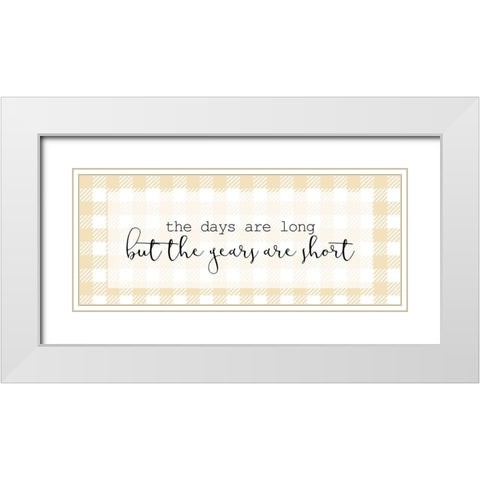 The Days and Years White Modern Wood Framed Art Print with Double Matting by Kimberly, Allen