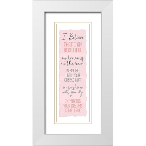 Believe A White Modern Wood Framed Art Print with Double Matting by Kimberly, Allen