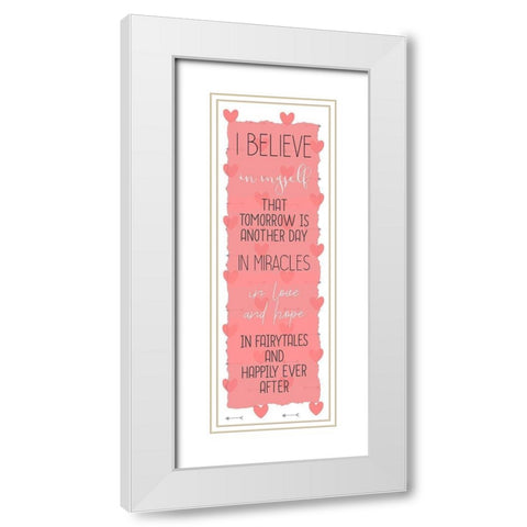I Believe 2 White Modern Wood Framed Art Print with Double Matting by Kimberly, Allen