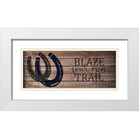 Blaze Your Own v2 White Modern Wood Framed Art Print with Double Matting by Kimberly, Allen