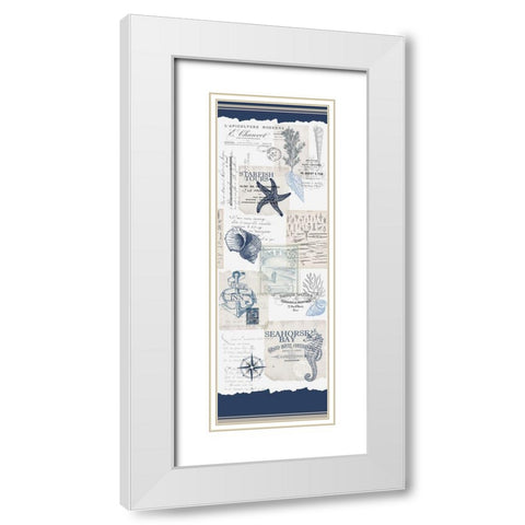 Seahorse Bay White Modern Wood Framed Art Print with Double Matting by Kimberly, Allen