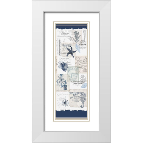 Seahorse Bay White Modern Wood Framed Art Print with Double Matting by Kimberly, Allen