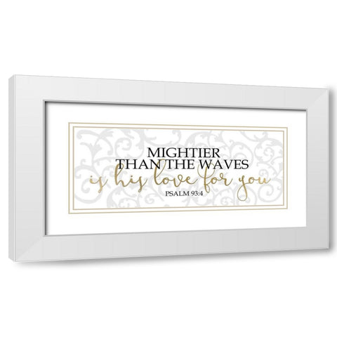 His Love Panel White Modern Wood Framed Art Print with Double Matting by Kimberly, Allen
