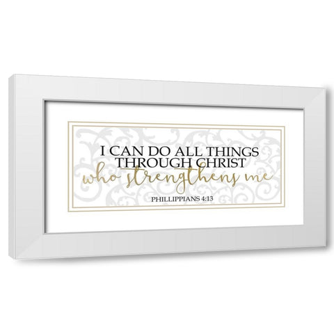I Can Panel White Modern Wood Framed Art Print with Double Matting by Kimberly, Allen
