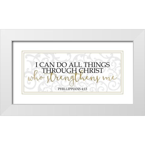 I Can Panel White Modern Wood Framed Art Print with Double Matting by Kimberly, Allen