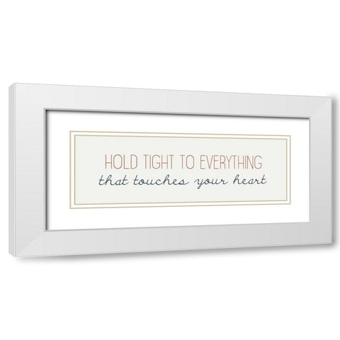 Touches your Heart White Modern Wood Framed Art Print with Double Matting by Kimberly, Allen