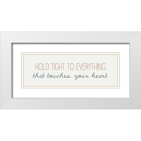 Touches your Heart White Modern Wood Framed Art Print with Double Matting by Kimberly, Allen