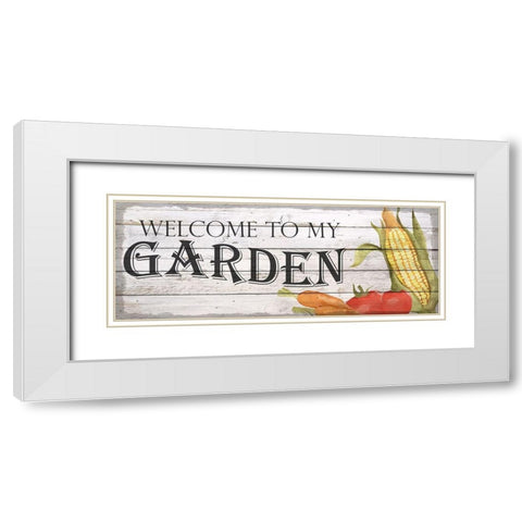 Veggie Garden White Modern Wood Framed Art Print with Double Matting by Kimberly, Allen