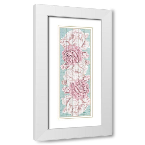 Rose Panel White Modern Wood Framed Art Print with Double Matting by Kimberly, Allen