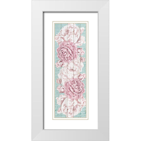 Rose Panel White Modern Wood Framed Art Print with Double Matting by Kimberly, Allen