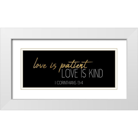 Love Is Panel White Modern Wood Framed Art Print with Double Matting by Kimberly, Allen