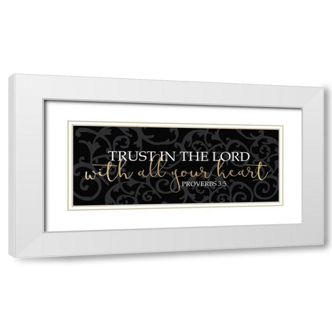Trust Panel White Modern Wood Framed Art Print with Double Matting by Kimberly, Allen