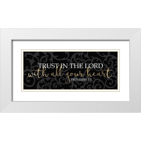 Trust Panel White Modern Wood Framed Art Print with Double Matting by Kimberly, Allen