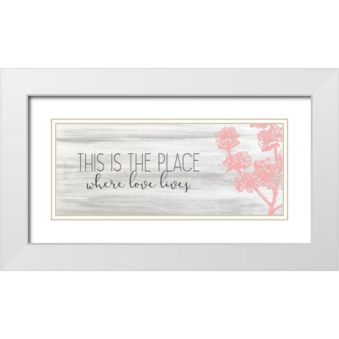 This Is The Place White Modern Wood Framed Art Print with Double Matting by Kimberly, Allen