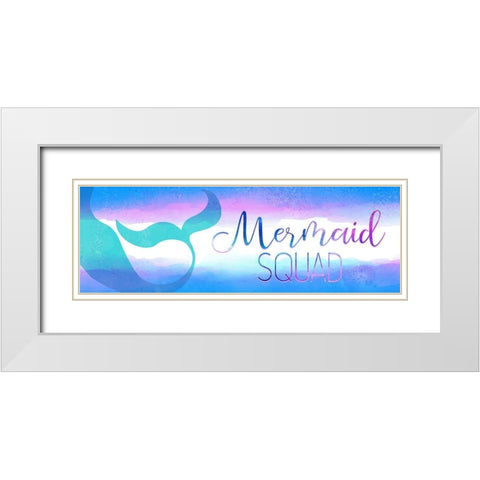 Mermaid Squad White Modern Wood Framed Art Print with Double Matting by Kimberly, Allen