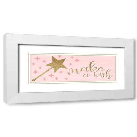 Make a Wish White Modern Wood Framed Art Print with Double Matting by Kimberly, Allen