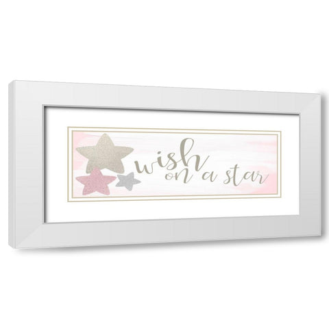 Wish on a Star White Modern Wood Framed Art Print with Double Matting by Kimberly, Allen