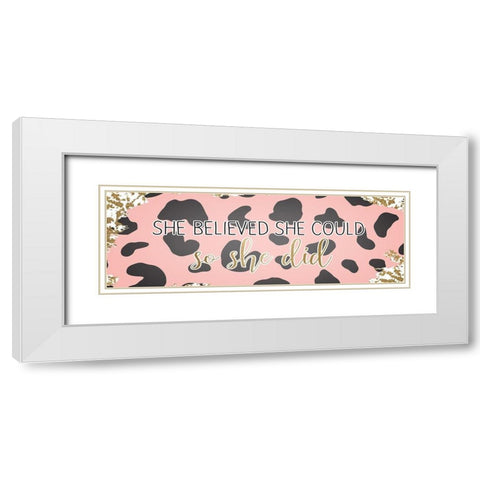 She Believed 1 White Modern Wood Framed Art Print with Double Matting by Kimberly, Allen