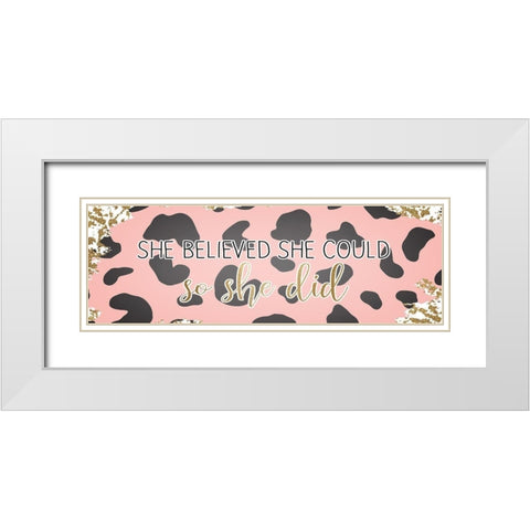 She Believed 1 White Modern Wood Framed Art Print with Double Matting by Kimberly, Allen