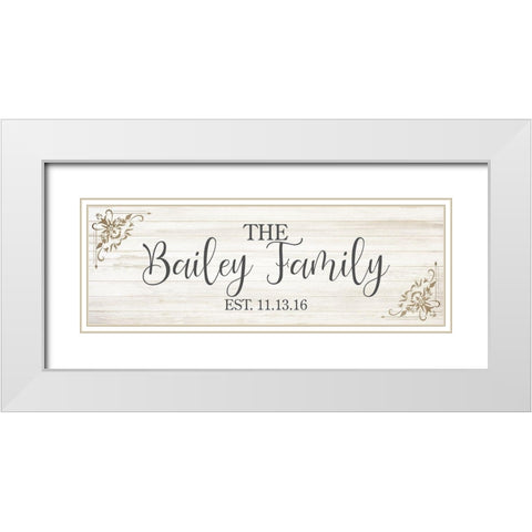 Family Name A White Modern Wood Framed Art Print with Double Matting by Kimberly, Allen