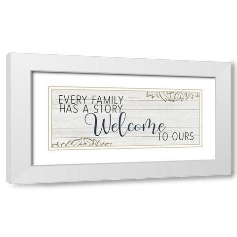 Every Family White Modern Wood Framed Art Print with Double Matting by Kimberly, Allen