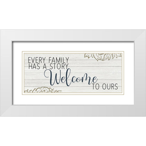 Every Family White Modern Wood Framed Art Print with Double Matting by Kimberly, Allen