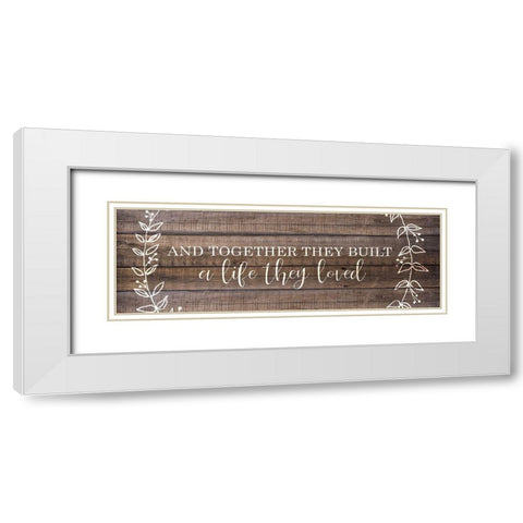 And Together White Modern Wood Framed Art Print with Double Matting by Kimberly, Allen