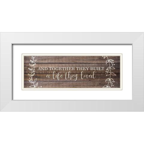 And Together White Modern Wood Framed Art Print with Double Matting by Kimberly, Allen