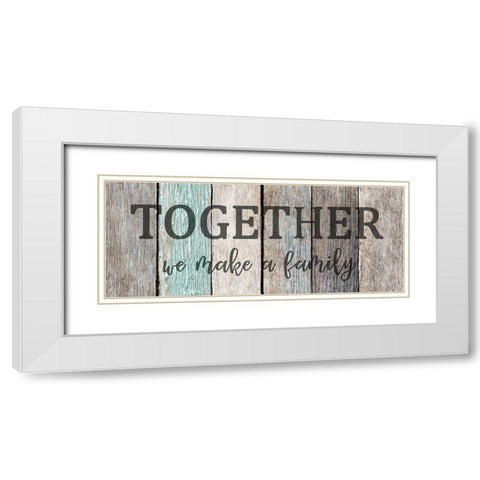 Together Family White Modern Wood Framed Art Print with Double Matting by Kimberly, Allen