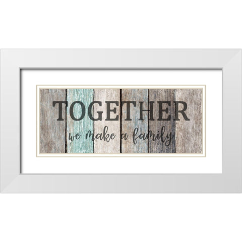 Together Family White Modern Wood Framed Art Print with Double Matting by Kimberly, Allen