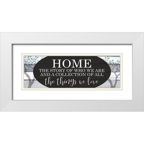Home a Story White Modern Wood Framed Art Print with Double Matting by Kimberly, Allen