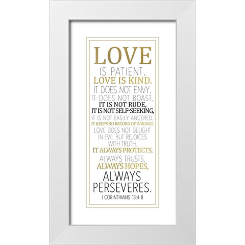 Love Is White Modern Wood Framed Art Print with Double Matting by Kimberly, Allen