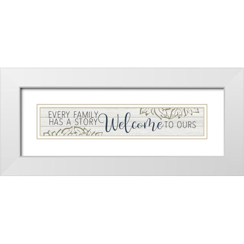 Every Family White Modern Wood Framed Art Print with Double Matting by Kimberly, Allen