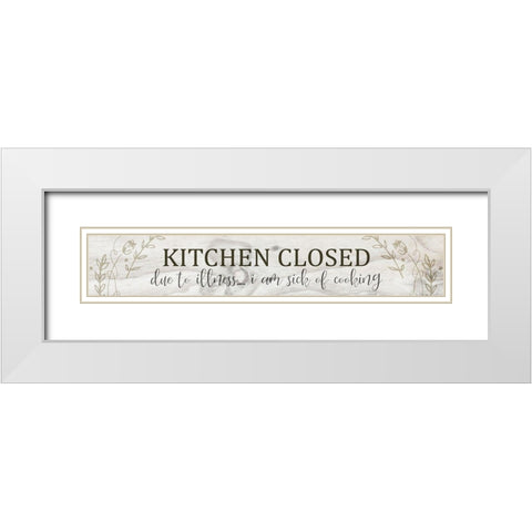 Kitchen Closed White Modern Wood Framed Art Print with Double Matting by Kimberly, Allen